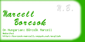 marcell borcsok business card