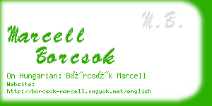 marcell borcsok business card